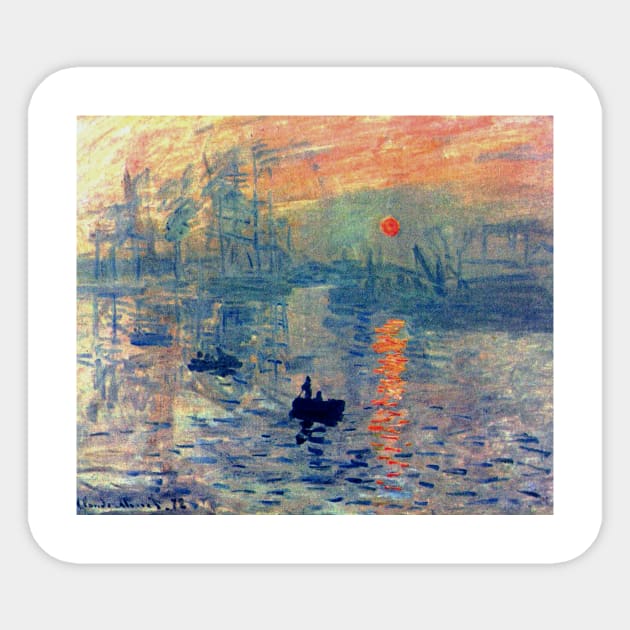 Impression, Sunrise by Claude Monet (1872) Sticker by Naves